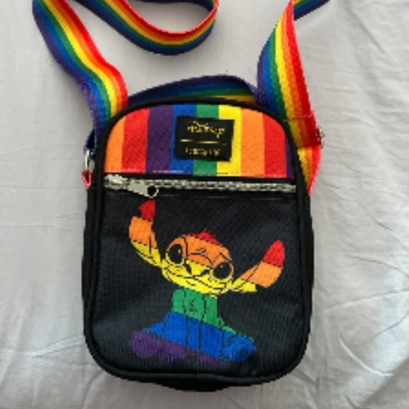 LOUNGEFLY | RARE Disney Stitch Pride 🏳️‍🌈 Rainbow Crossbody ~ Collectible - Picture 7 of 7